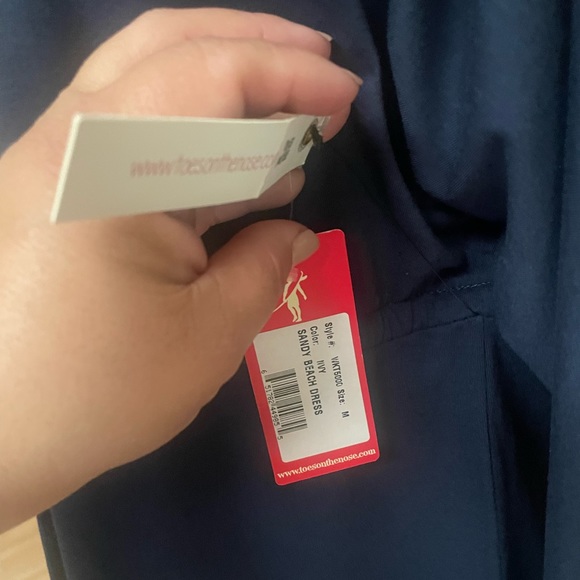 NWT Toes on the Nose Swimsuit Cover-Up Dress Blue Sandy Beach Dress Size M - Picture 7 of 7